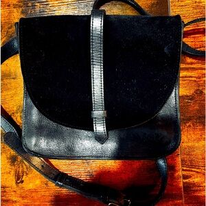 Women’s Black Leather & Suede Purse